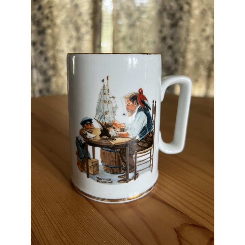 1985 Norman Rockwell Mug Museum Collection For A Good Boy Vintage Coffee Cup